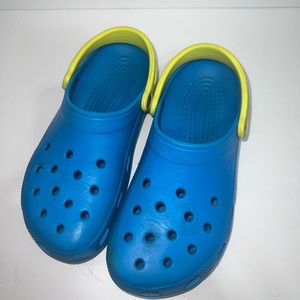 BLUE AND YELLOW CROCS!